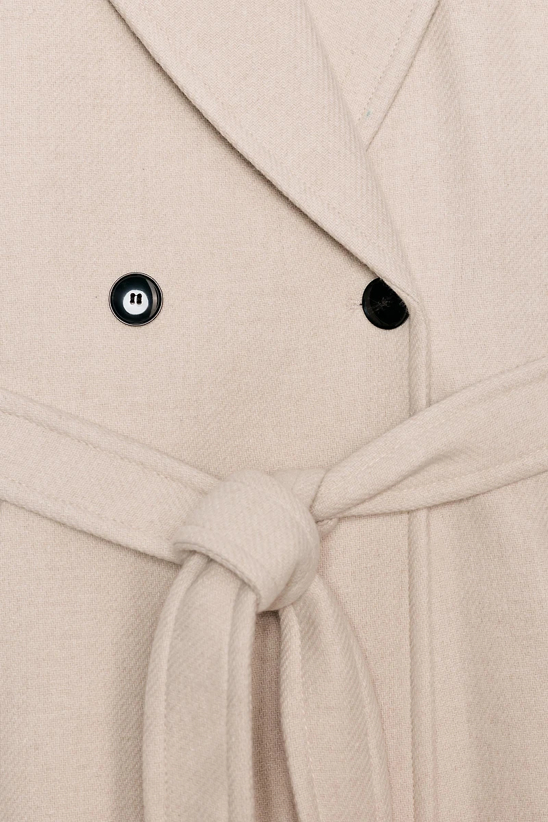 LONG BELTED WOOL COAT