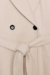 LONG BELTED WOOL COAT