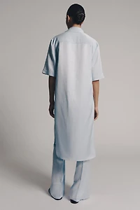 LINEN BLEND TUNIC SHIRT ZW COLLECTION