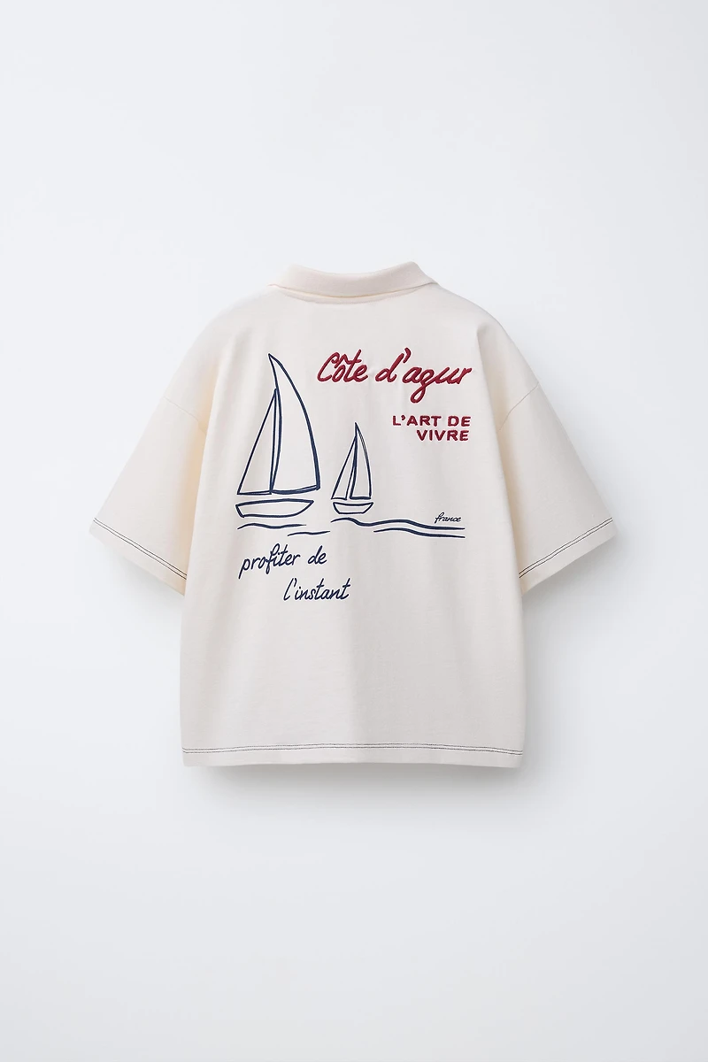 POLO IMPRIMÉ INSCRIPTION