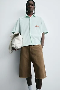 TEXT STRIPED SHIRT