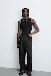 PANTALON FLUIDE COUPE LARGE PLIS