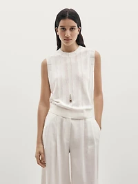 Top en maille ajourée