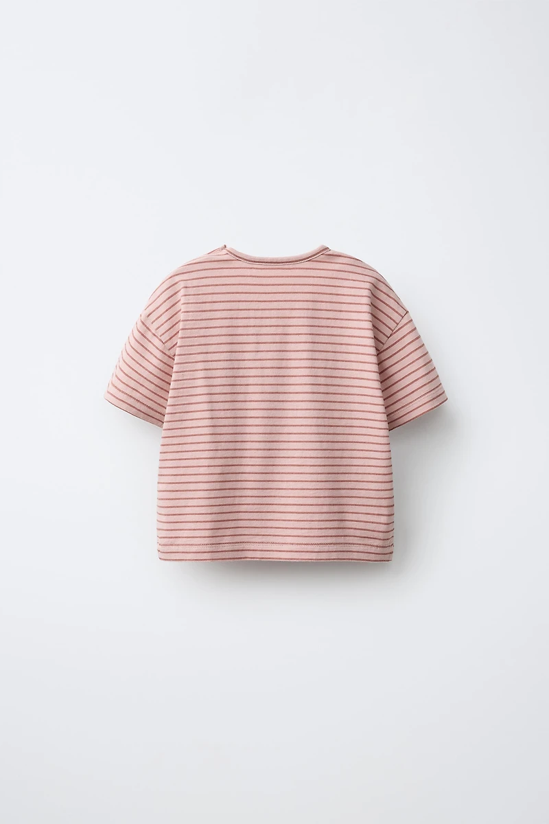 STRIPED PRINT T-SHIRT