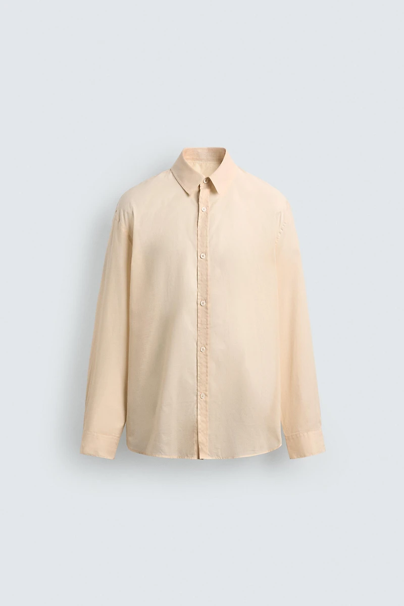RELAXED FIT SEMI-SHEER SHIRT