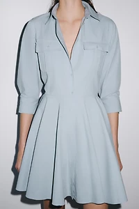ZW COLLECTION PLEATED SHIRT DRESS