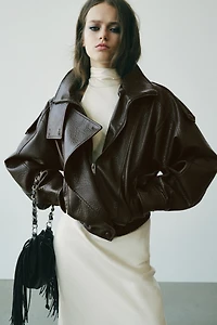 BLOUSON EN MATIÈRE SYNTHÈTIQUE