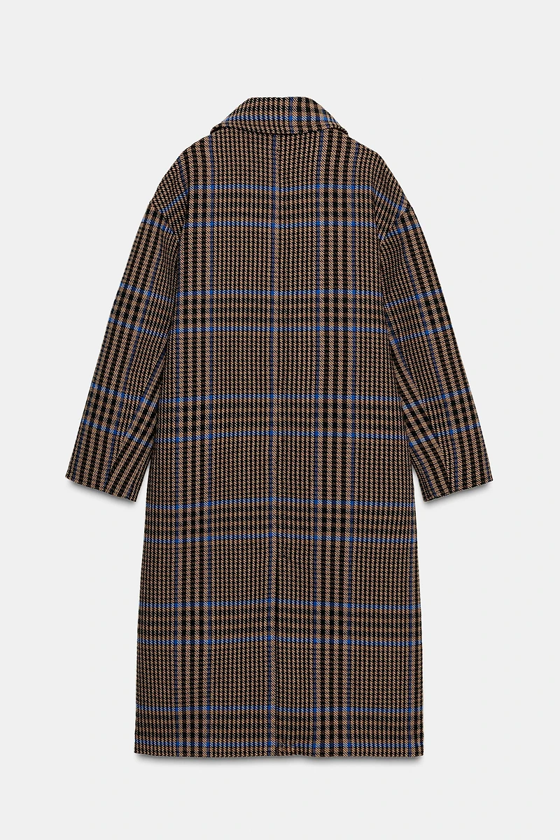 OVERSIZED PLAID COAT