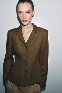ZW COLLECTION LINEN BLEND BLAZER
