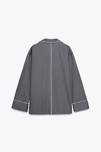 TRIM POPLIN SHIRT