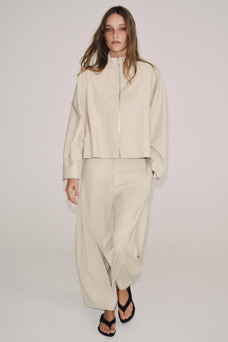 ZW COLLECTION WOOL BLEND BALLOON PANTS