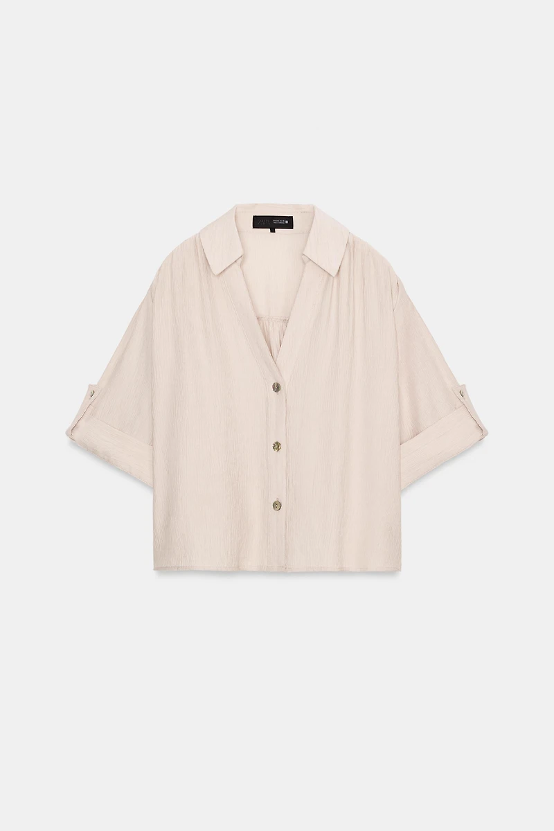 FLOWY SHORT SLEEVE SHIRT