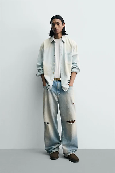VINTAGE WASH DENIM SHIRT