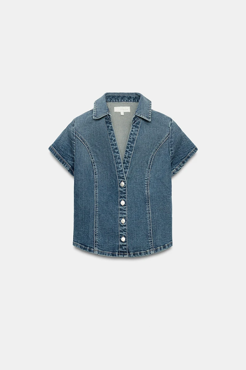 TRF FITTED DENIM SHIRT