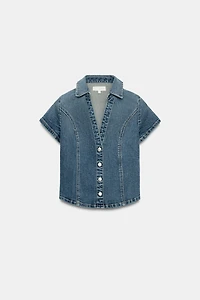 TRF FITTED DENIM SHIRT