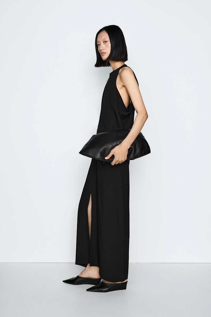 Pleated midi dress
