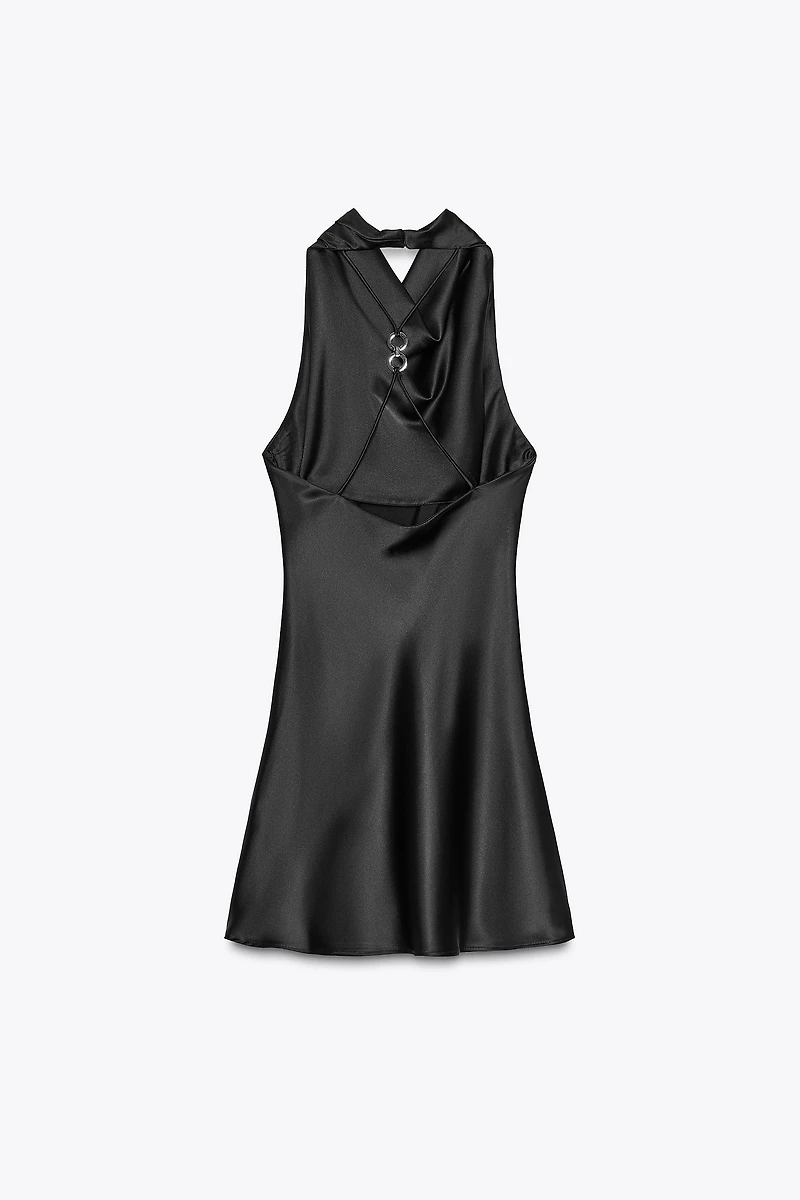 SATIN EFFECT MINI DRESS