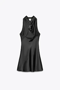 SATIN EFFECT MINI DRESS