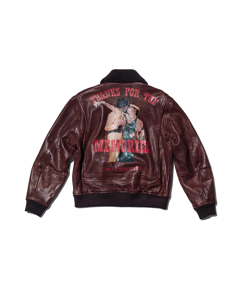 DAVID BAILEY LEATHER AVIATOR JACKET