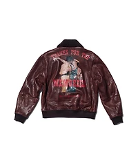 DAVID BAILEY LEATHER AVIATOR JACKET