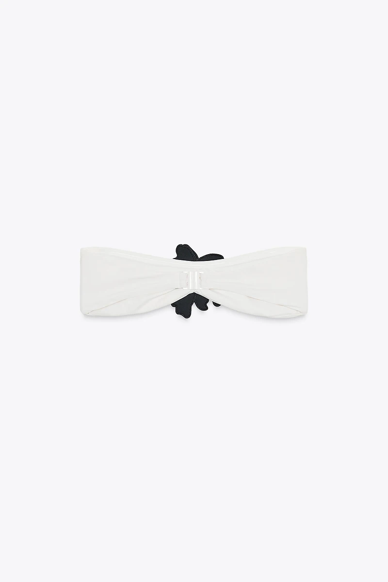 HAUT DE BIKINI BANDEAU FLEUR
