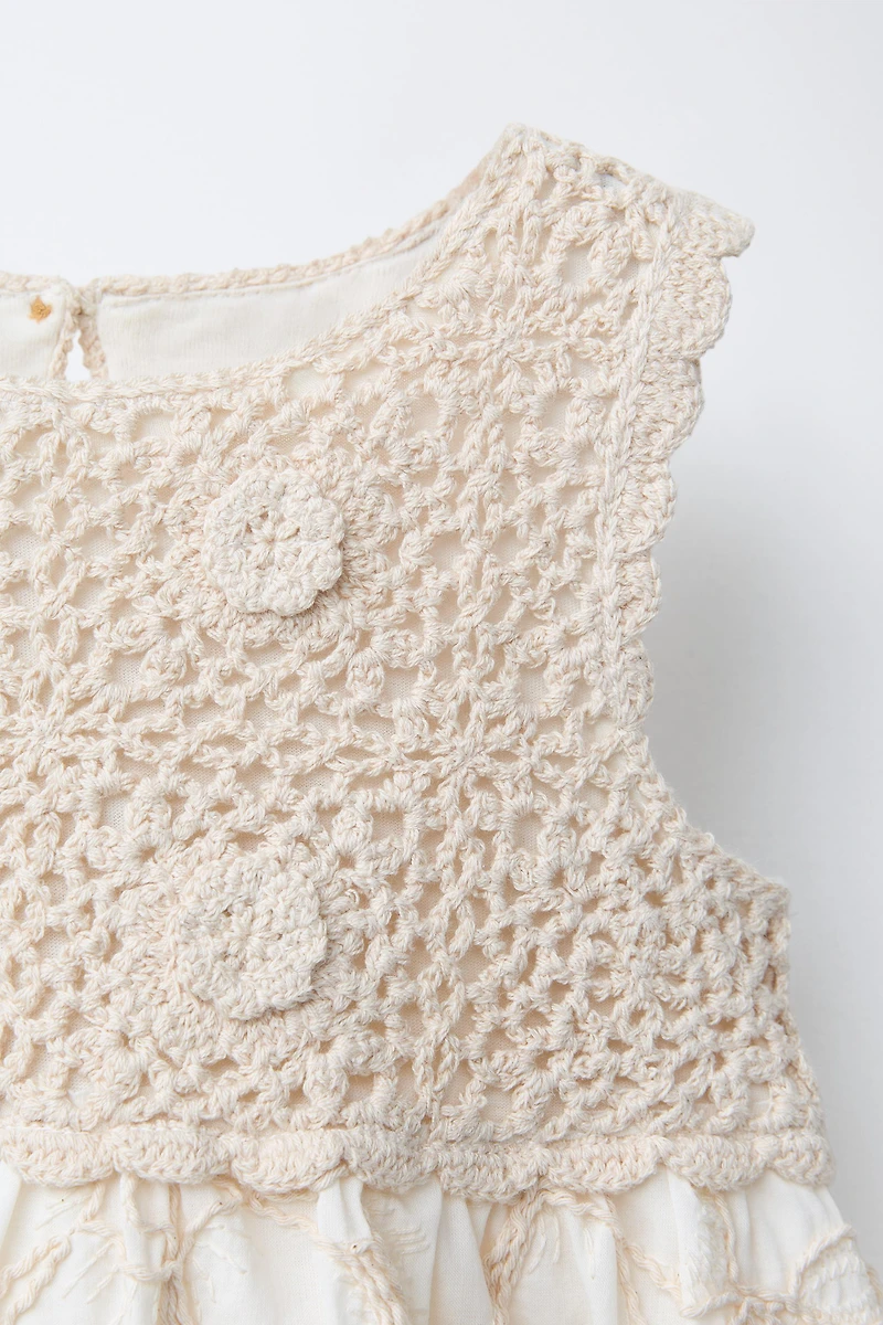 COMBINED KNIT CROCHET DRESS