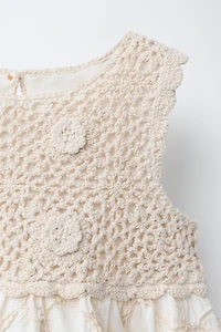 COMBINED KNIT CROCHET DRESS