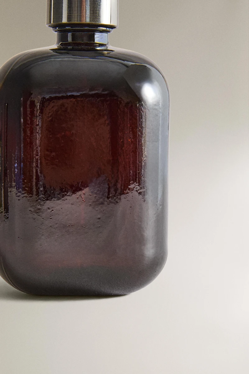 DARK GLASS SOAP DISPENSER
