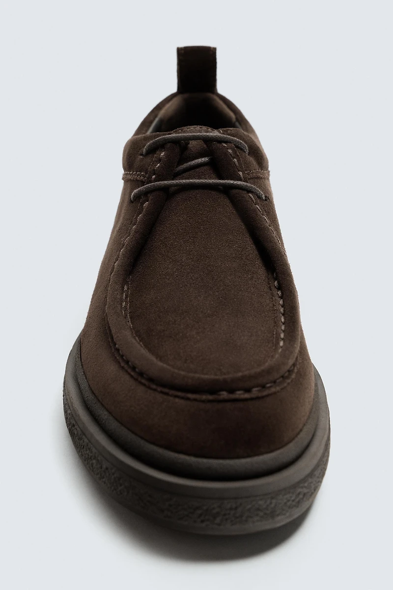 LEATHER RAISED SEAM SHOES