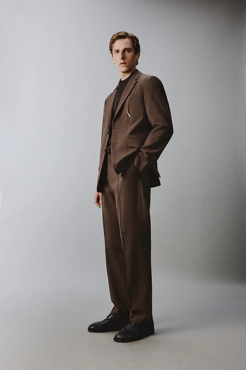 REGULAR FIT SUIT PANTS