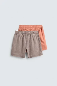 TWO-PACK OF COMBINED POPLIN BOXERS