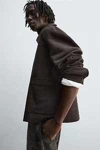 TEXTURED POCKET OVERSHIRT