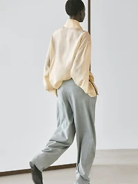 Silk shirt with button detail