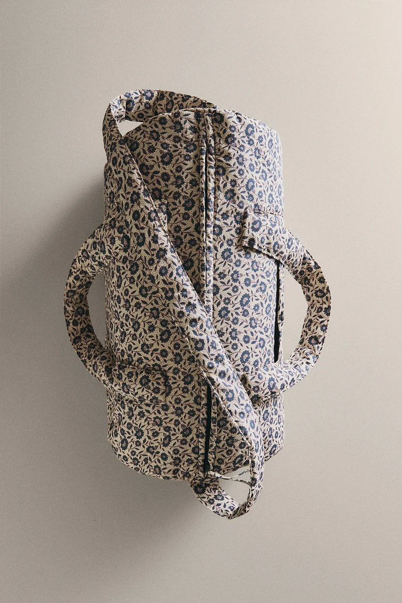 FLORAL COTTON DIAPER BAG