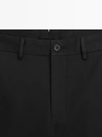 Pantalon tapered fit en coton