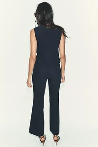 BUCKLED FLARE PANTS