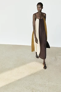 Flowing strappy midi dress