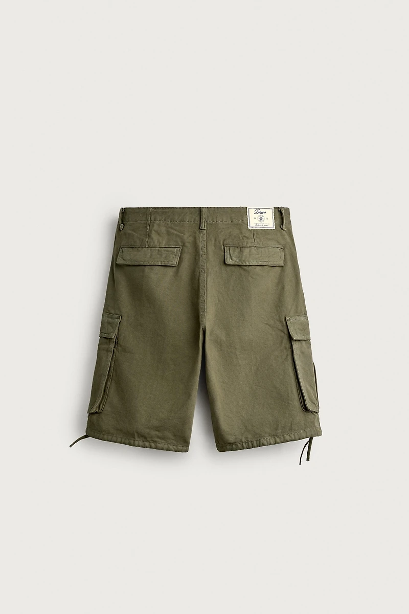 RELAXED FIT CARGO BERMUDA SHORTS