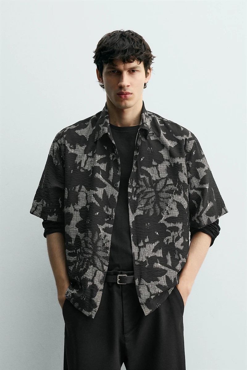 FLUID COMBINATION PRINT SHIRT