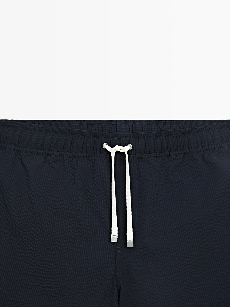 Plain textured swimsuit