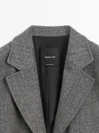 Veste de tailleur chinée avec ceinture