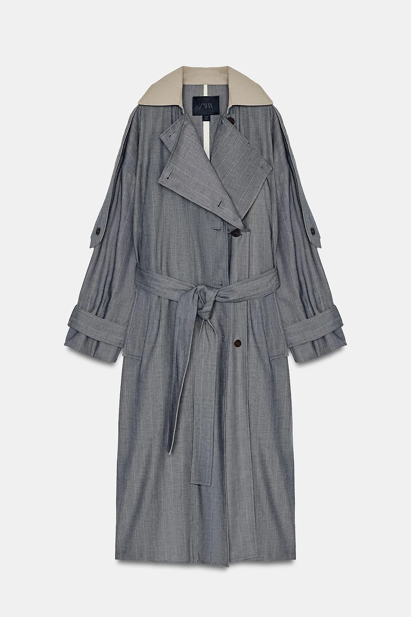 TRENCH BIMATIÈRE À CARREAUX ZW COLLECTION ÉDITION LIMITÉE