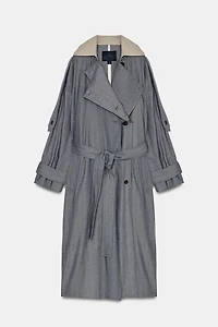 TRENCH BIMATIÈRE À CARREAUX ZW COLLECTION ÉDITION LIMITÉE