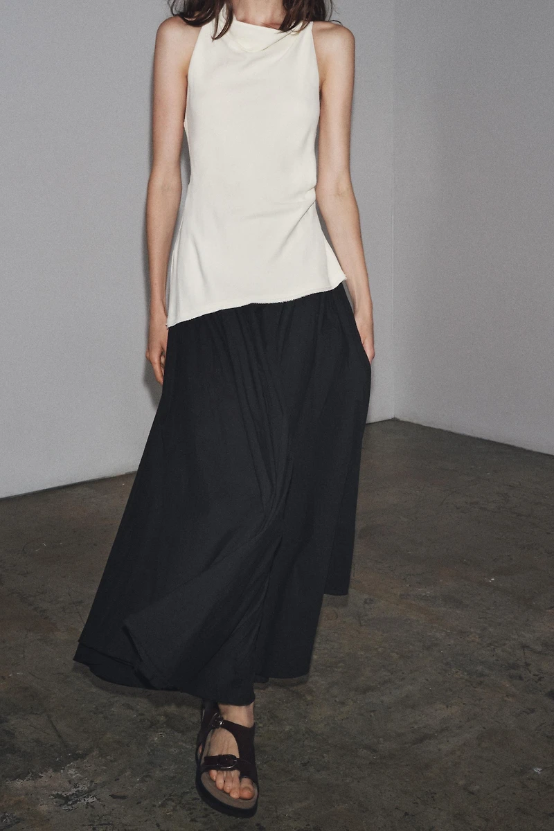 ZW COLLECTION COMBINATION HALTER DRESS