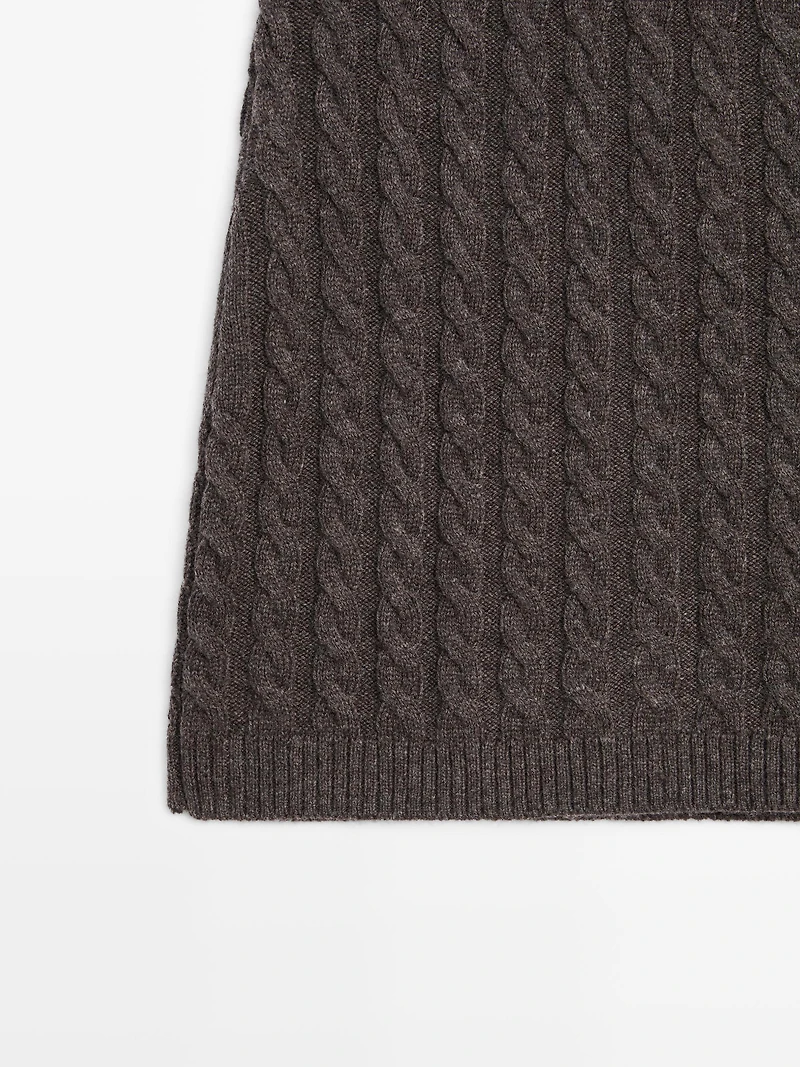 Long knit skirt