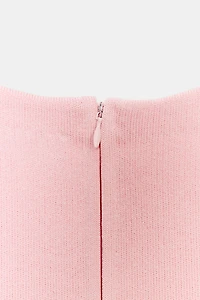 TOP EN MAILLE À MANCHES COURTES BOUFFANTES