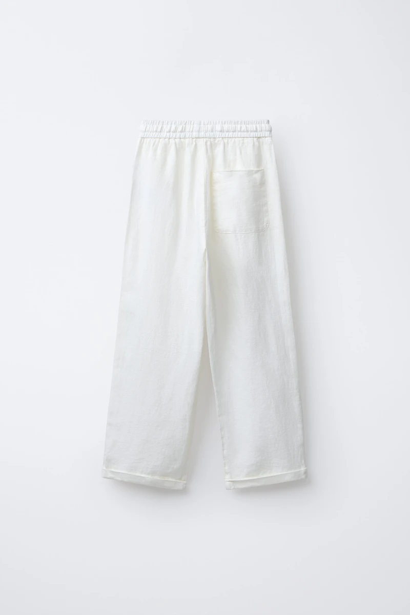 100% LINEN STRAIGHT PANTS