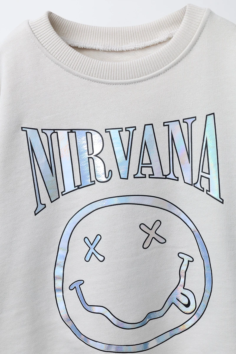 SWEAT IMPRIMÉ NIRVANA ® IRISÉ
