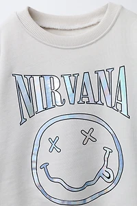 SWEAT IMPRIMÉ NIRVANA ® IRISÉ
