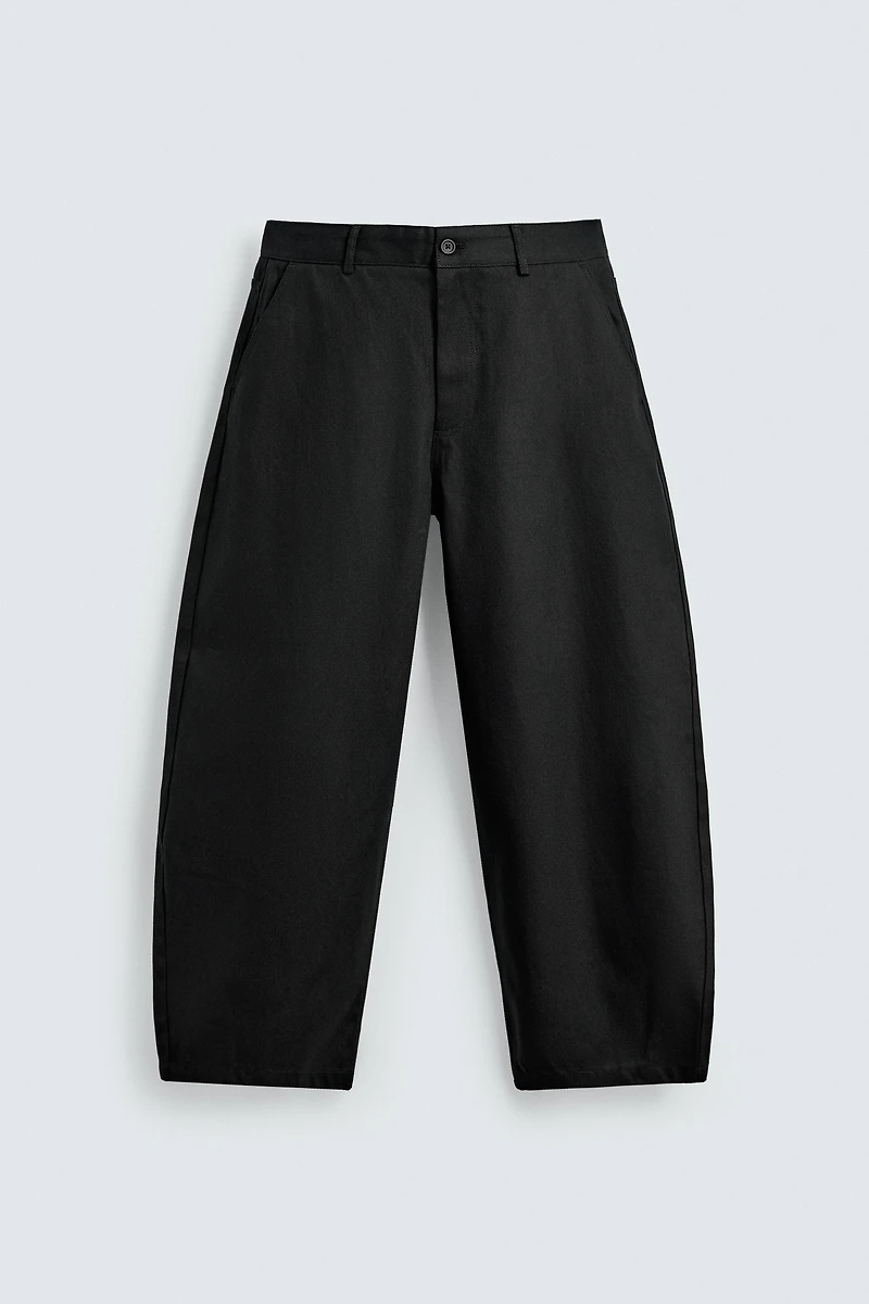 BARREL FIT LYOCELL - COTTON PANTS